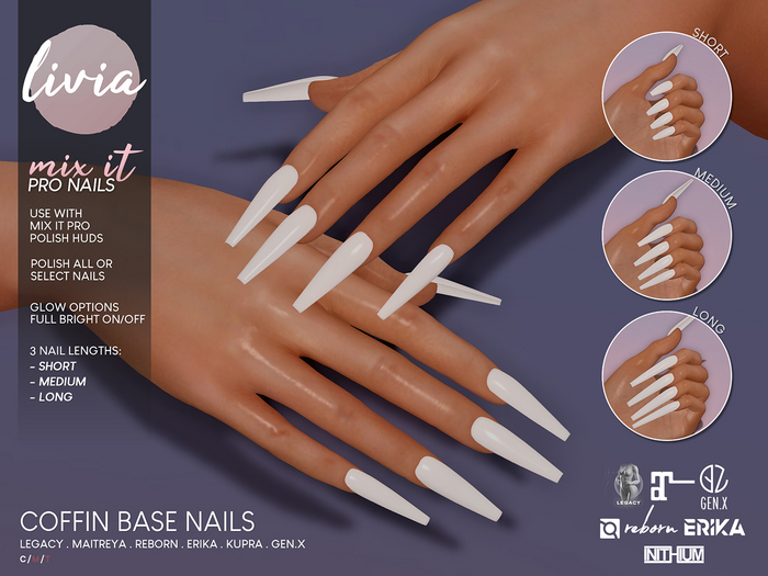 LIVIA Mix It PRO Base Nails [COFFIN]