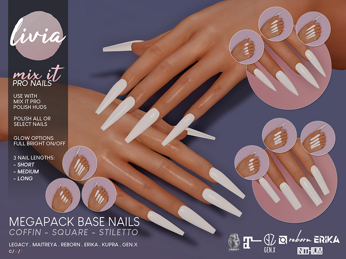 LIVIA Mix It PRO Base Nails [MEGA PACK]
