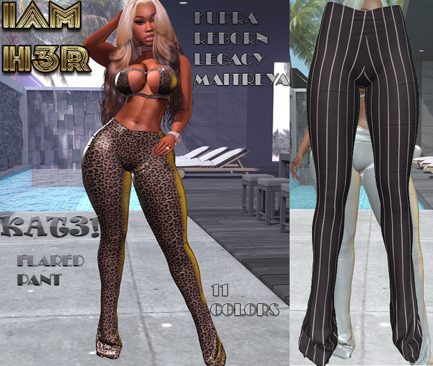 .iAmH3r! - Kat3! Flared Pant - Pinstripe