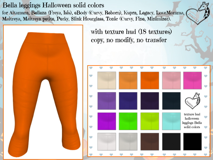 Bella leggings halloween solid colors