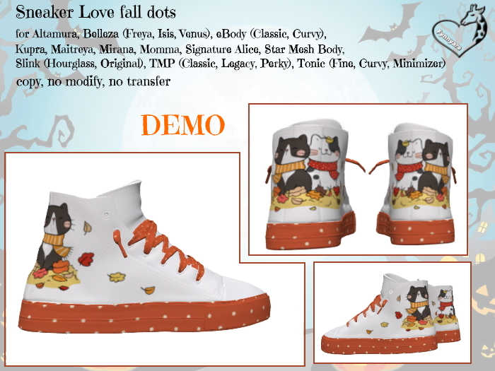 demo Sneaker love fall with dots