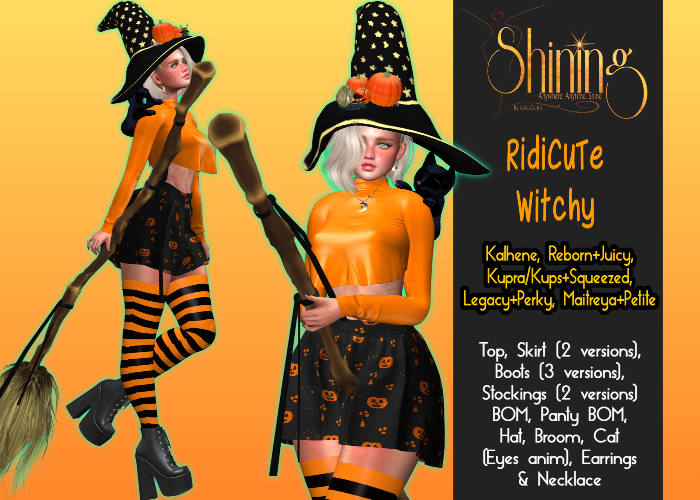 *Shining* RidiCuTe Witchy Costume Orange & Black