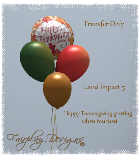 ~Thanksgiving Gift Balloon Cluster~
