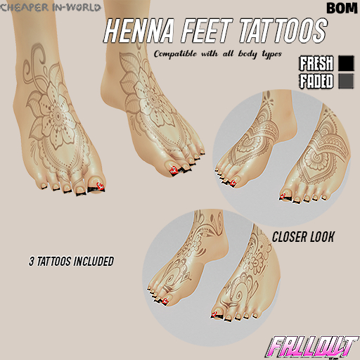 FallOut - Henna Feet Tattoos BOM
