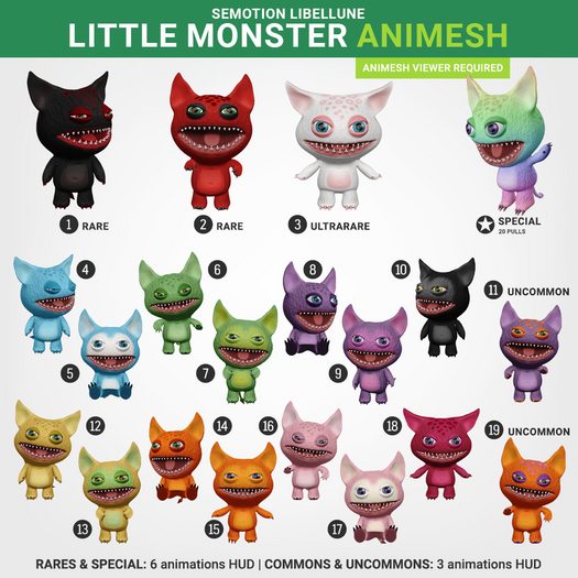 SEmotion Libellune Little Monster #2 RARE