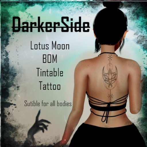 DarkerSide- Tattoo - Lotus Moon