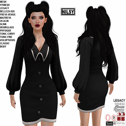 RETRO DRESS,CL&MESH BODY