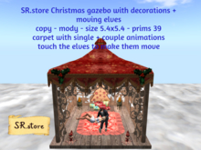 SR.store Christmas gazebo with decorations + moving elves
