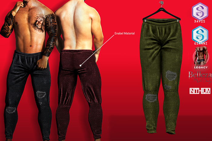 MAZA // JOGGER ADAM RIPPED // YELLOW