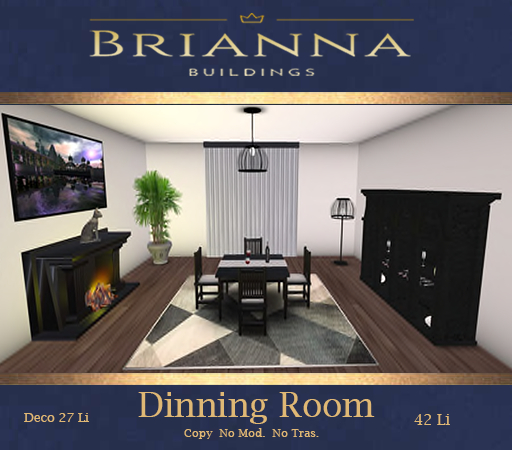 [BB] Black Wood Dinning Room 