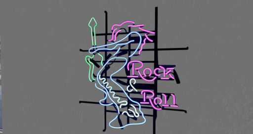 Sign- Neon Dude Rock and Roll 1