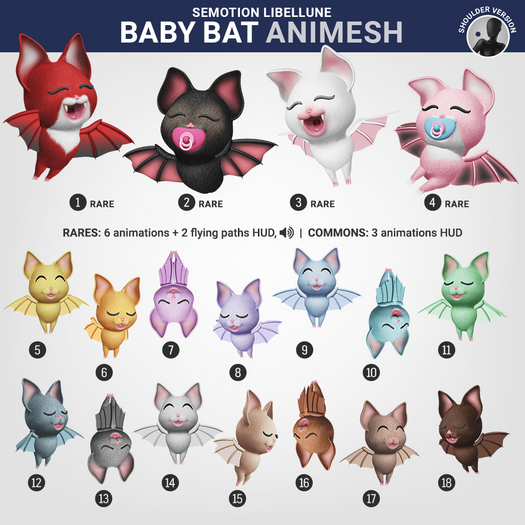 SEmotion Libellune Baby Bat Animesh COMMON 09