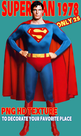 SUPERMAN 1978 PNG TEXTURE.