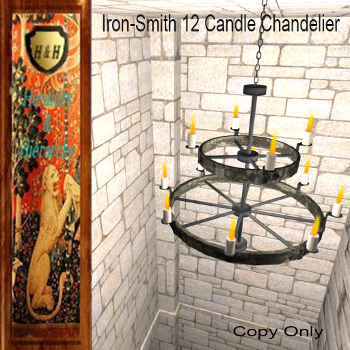 Iron-Smith 12 Candle 2 Tier Chandelier v3 update