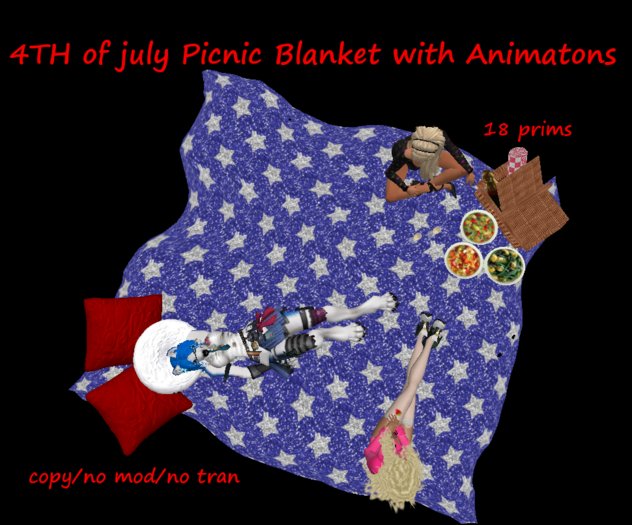 Independace Day Picnic Blanket with animation