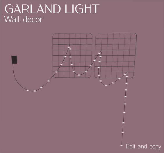 Garland light wall decor