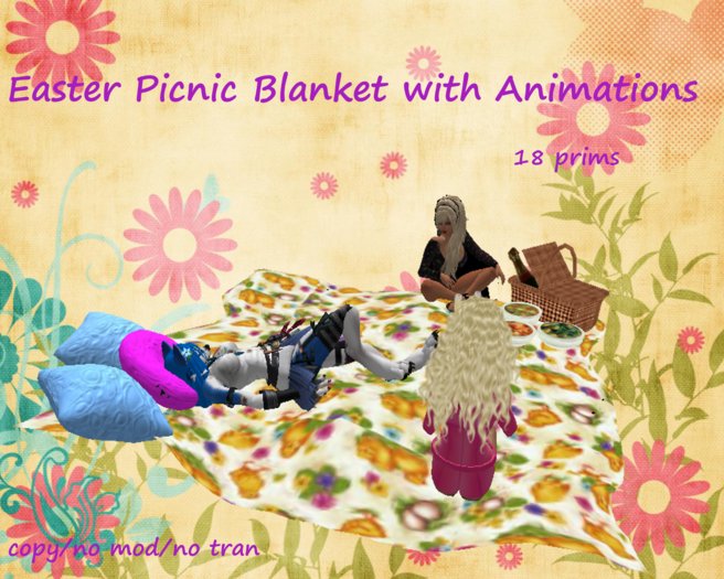 Easter Picnic Blanket with animation