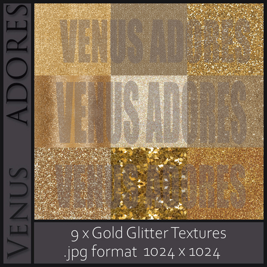 FULL PERM TEXTURE Venus Adores - Gold Glitter Textures