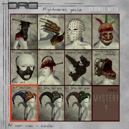 DRD- eviljoker hat - orangeblue