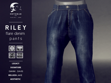 not so bad . mesh . RILEY flare denim pants . navy