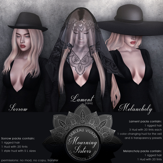 Tableau Vivant - Mourning Sisters - Melancholy - Colors