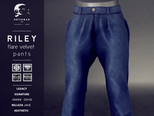 not so bad . mesh . RILEY flare velvet pants . navy