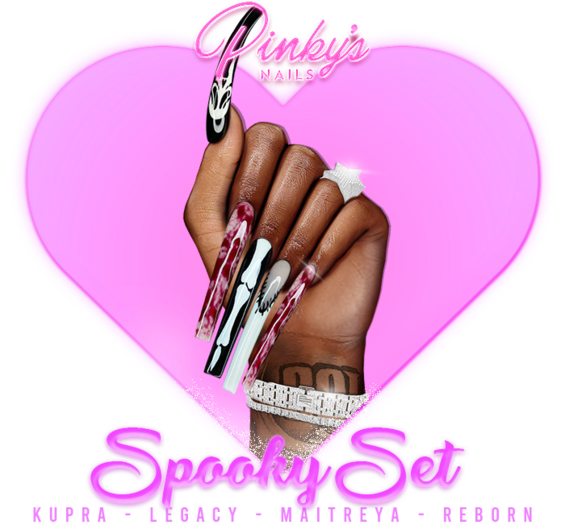 !! Pinky's Nails !! Spooky Set ' Coffin