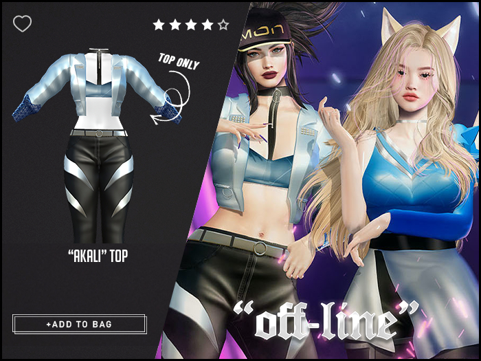 "Off-Society" x "Akali" Top / Blue