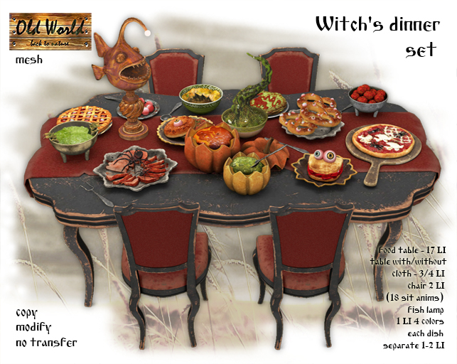 Witch's dinner set - Old World - Medieval / Rustic