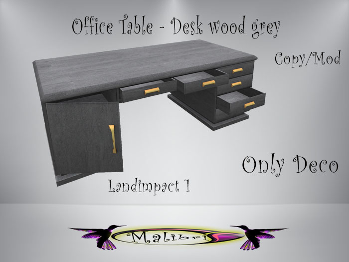Desk Wood grey*