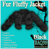 [R39] Fur Fluffy Jacket-Black