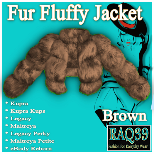 [R39] Fur Fluffy Jacket-Brown