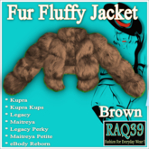 [R39] Fur Fluffy Jacket-Brown