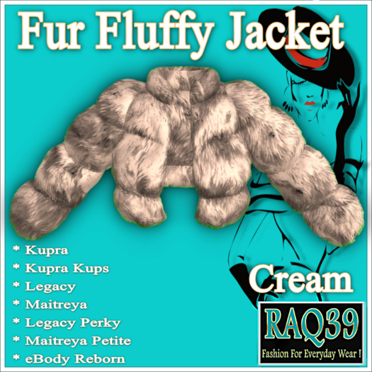 [R39] Fur Fluffy Jacket-Cream