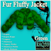 [R39] Fur Fluffy Jacket-Green