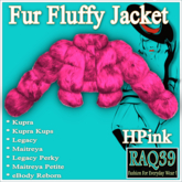 [R39] Fur Fluffy Jacket-HPink