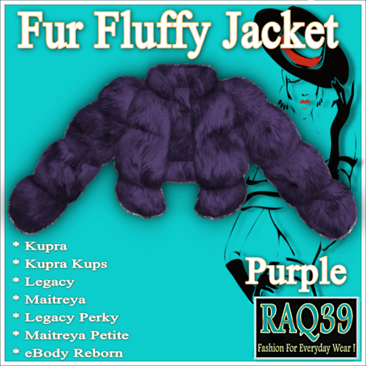 [R39] Fur Fluffy Jacket-Purple