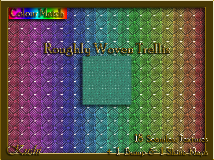 Roughly Woven Trellis Seamless Texture Set
