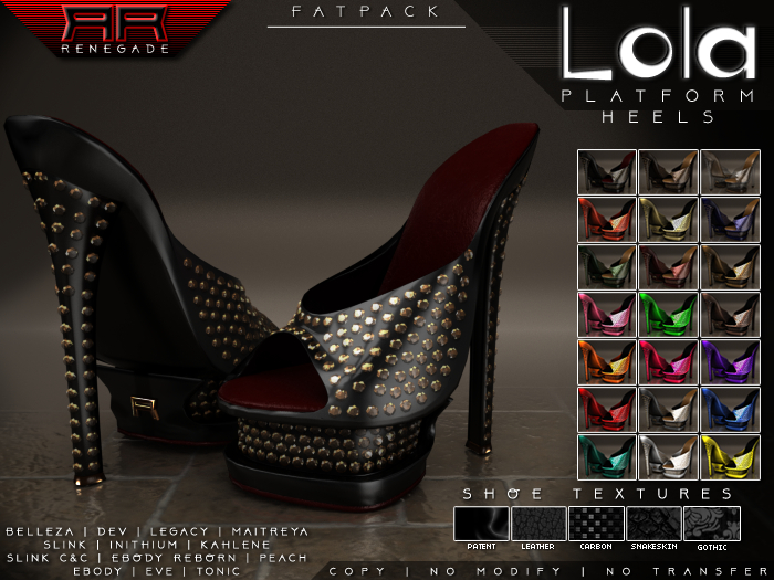 [Renegade] Lola Platform Shoes - Fatpack