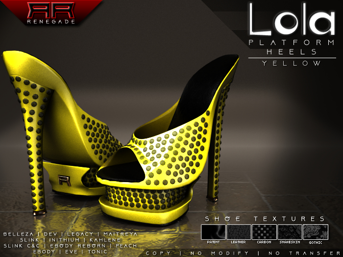 [Renegade] Lola Platform Shoes - Yellow