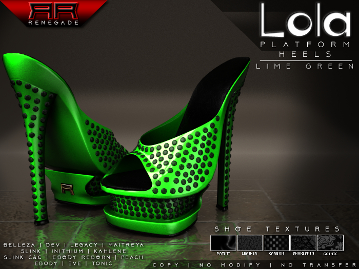 [Renegade] Lola Platform Shoes - Lime Green
