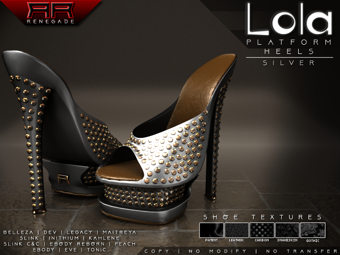 [Renegade] Lola Platform Shoes - Silver