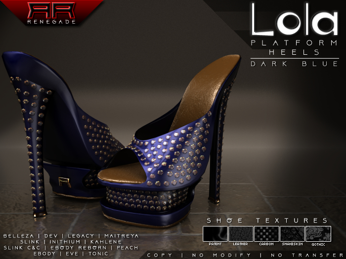[Renegade] Lola Platform Shoes - Dark Blue
