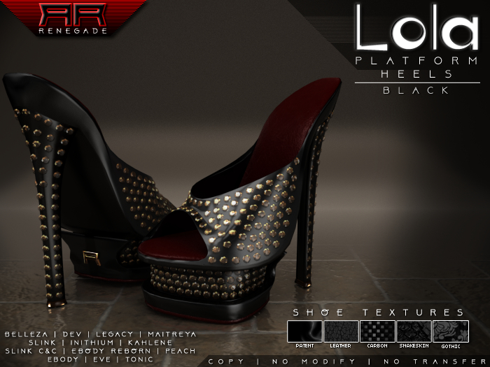 [Renegade] Lola Platform Shoes - Black