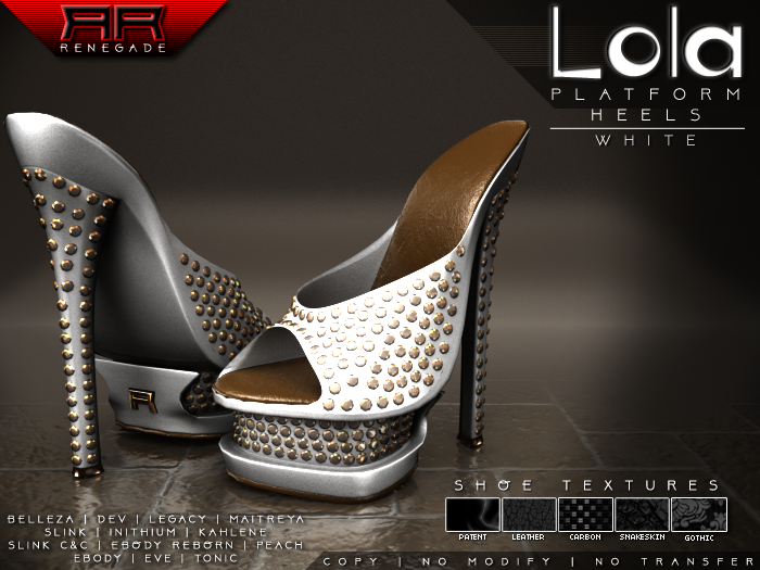 [Renegade] Lola Platform Shoes - White