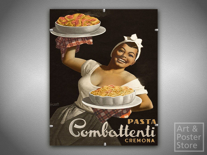Pasta Combattenti | Vintage Poster | Mesh Clip Frame 