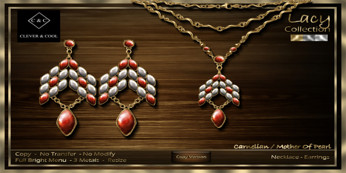 C&C - Lacy Collection (Carnelian / Mother Of Pearl) TRANSF
