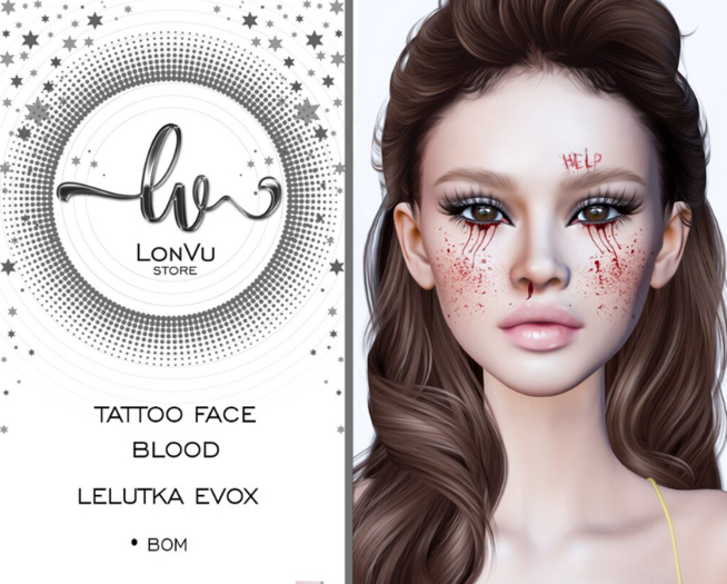 ::LonVu::Tattoo face Blood