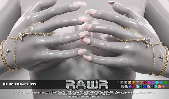 RAWR! Believe Bracelets (add me)