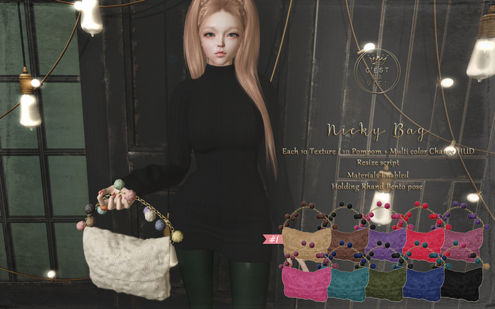 ::C'est la vie !:: Nicky Bag (#1) / 10Colors / 10Pompom + Multi color Changing